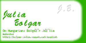 julia bolgar business card